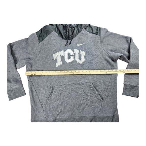 USED TCU Horned Frogs Initials Big Logo Fleece Pullover Hoodie - Picture 2 of 11